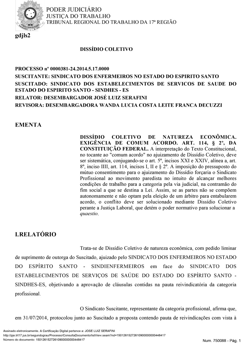 DISSÍDIO COLETIVO